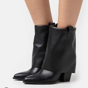 Madden Girl NWT Sleek Black Heeled Boots Sz 11